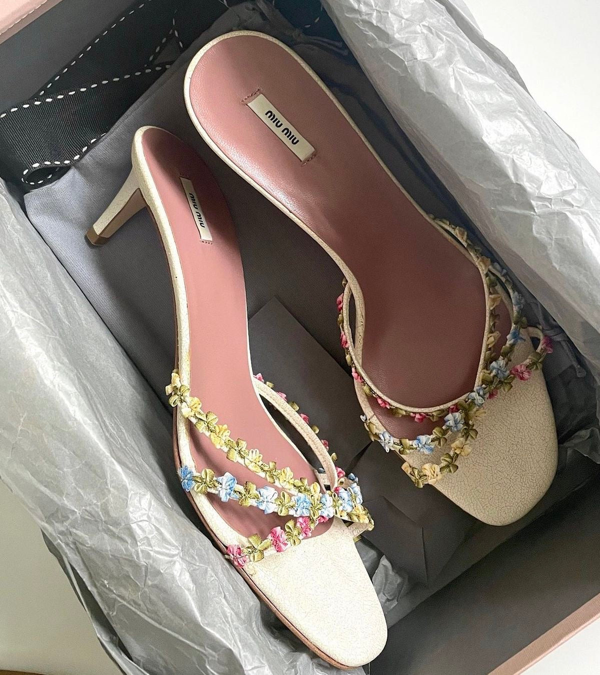 Mui mui floral heels