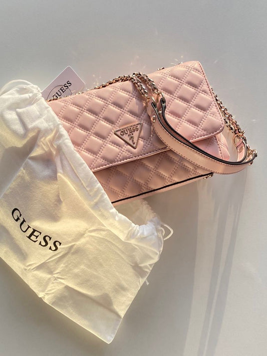 guess quilted shoulder bag