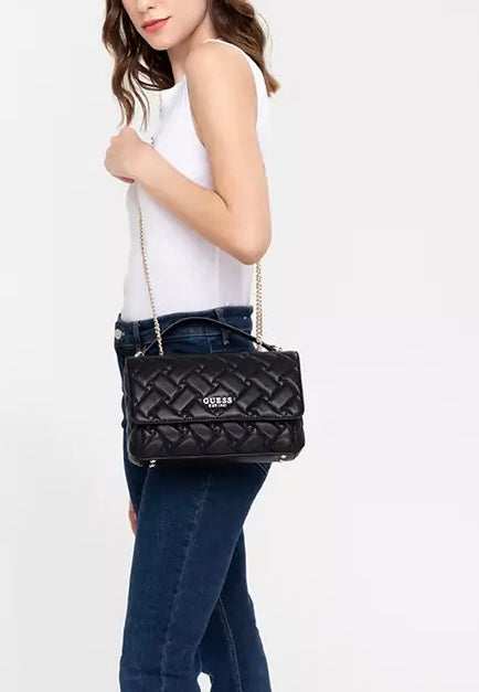 guess flap shoulder bag