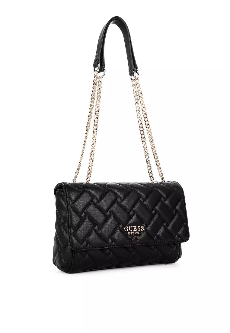 guess flap shoulder bag