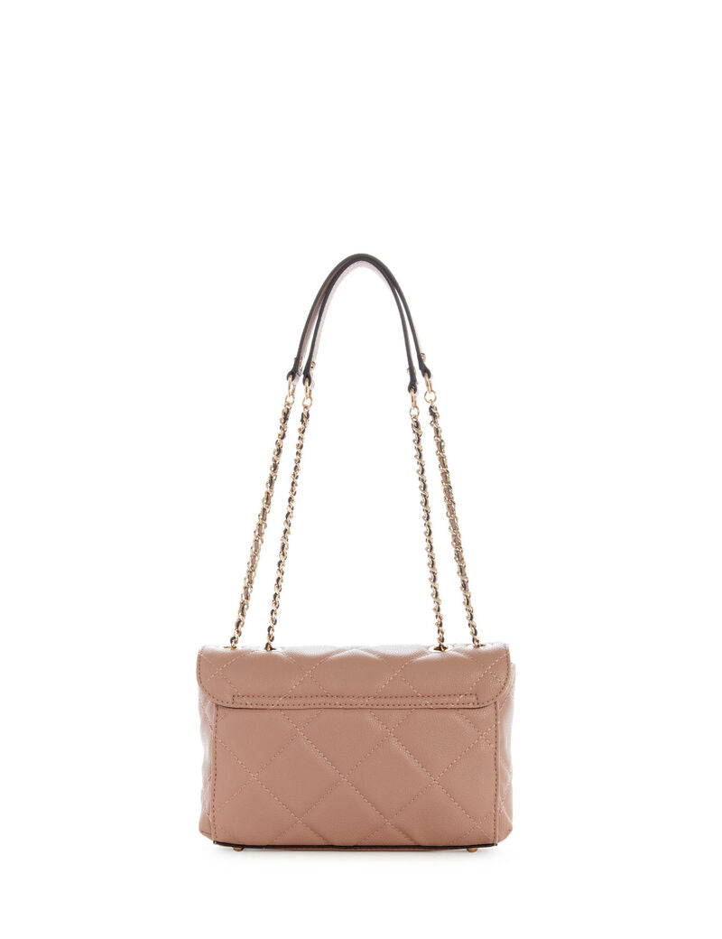 guess flap quilted shoulder bag