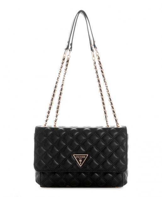 guess kai convertible quilted large black