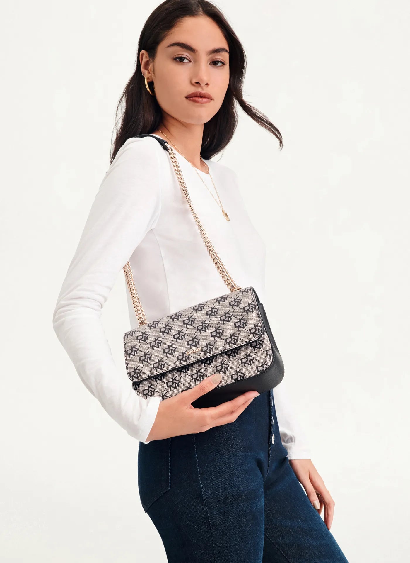 dkny gramercy sina shoulder flap